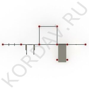 Воркаут канат, кольца, турники, шведская стенка, лавка для пресса  (89 труба) СТ 1.831 (0)