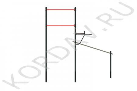 Шведская стенка, турник, брусья, лавка КФ 6 (1)